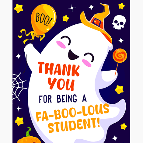 To A Fa-boo-lous Student Halloween eCard